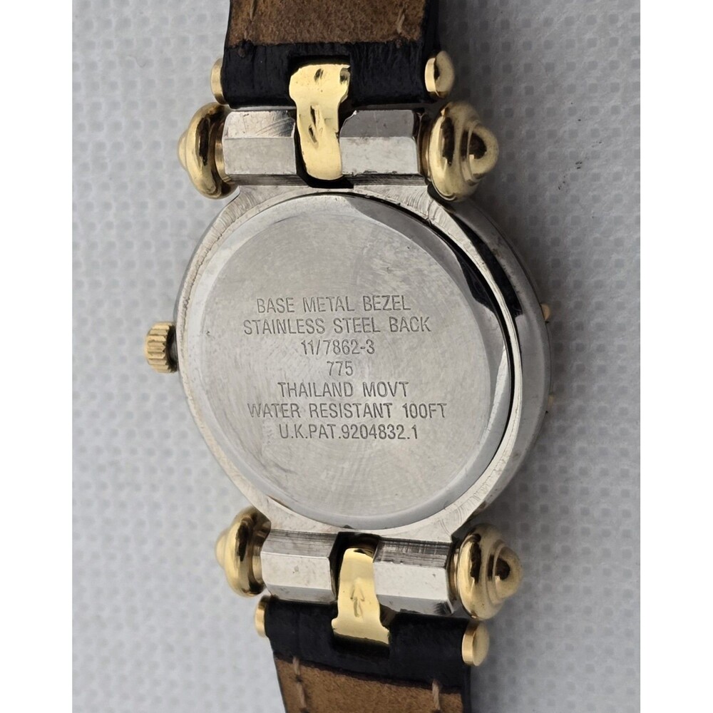 Women's Anne Klein Trendy Petite Two Tone White Dial Black Leather Band Watch 14 - Picture 9 of 9